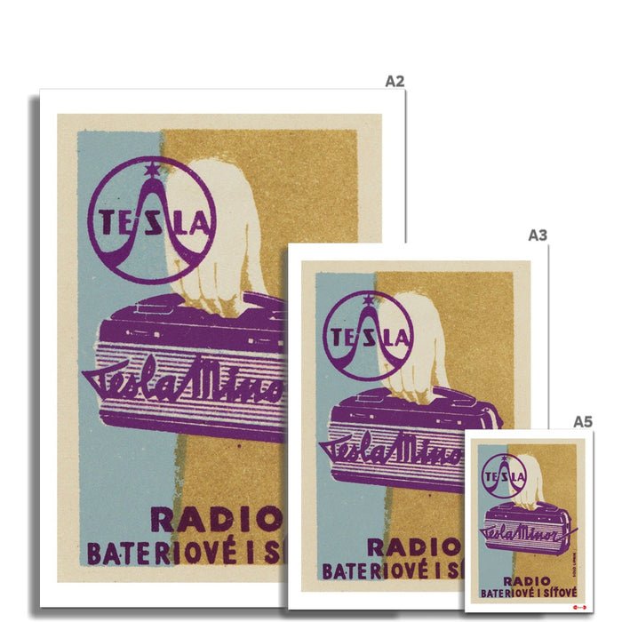 20010  Tesla Battery And Mains Radio Fine Art Print