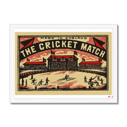 The Cricket Match - Fine art print - Matchbox art print - Retro art print - Vintage art print - Wall art print