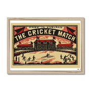 The Cricket Match - Fine art print - Matchbox art print - Retro art print - Vintage art print - Wall art print