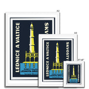 Lednice Minaret - Fine art print - Matchbox art print - Retro art print - Vintage art print - Wall art print