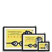 Safe At Work. Protective Equipment And Clothing - Fine art print - Matchbox art print - Retro art print - Vintage art print - Wall art print