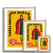 Hanacka Dresses and Coats.Yellow - Fine art print - Matchbox art print - Retro art print - Vintage art print - Wall art print
