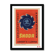 Skoda. Working Together (Red) - Fine art print - Matchbox art print - Retro art print - Vintage art print - Wall art print