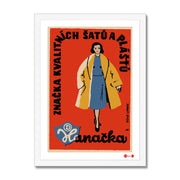 Hanacka - Dresses and Coats (Red) - Fine art print - Matchbox art print - Retro art print - Vintage art print - Wall art print