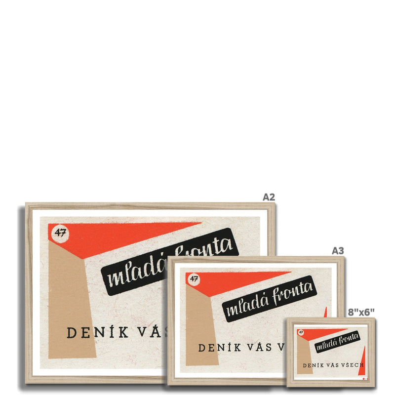 Young Front Today. Delivering Daily to You All - Fine art print - Matchbox art print - Retro art print - Vintage art print - Wall art print