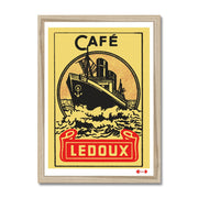 Cafe Ledoux Print - Fine art print - Matchbox art print - Retro art print - Vintage art print - Wall art print