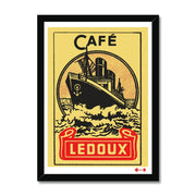 Cafe Ledoux Print - Fine art print - Matchbox art print - Retro art print - Vintage art print - Wall art print