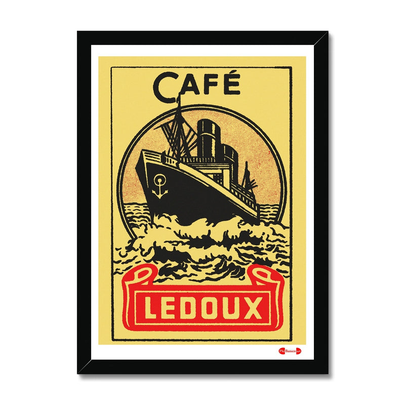 Cafe Ledoux Print - Fine art print - Matchbox art print - Retro art print - Vintage art print - Wall art print