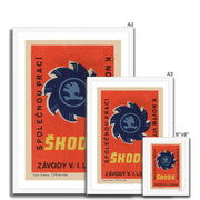 Skoda. Working Together (Red) - Fine art print - Matchbox art print - Retro art print - Vintage art print - Wall art print