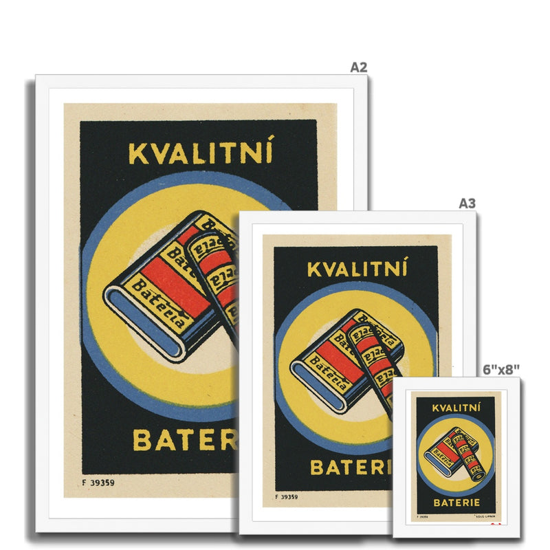 Good Quality Batteries - Fine art print - Matchbox art print - Retro art print - Vintage art print - Wall art print