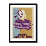 Tesla Battery And Mains Radio - Fine art print - Matchbox art print - Retro art print - Vintage art print - Wall art print