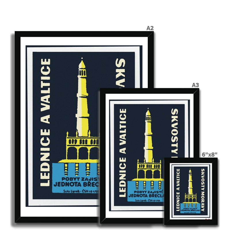 Lednice Minaret - Fine art print - Matchbox art print - Retro art print - Vintage art print - Wall art print