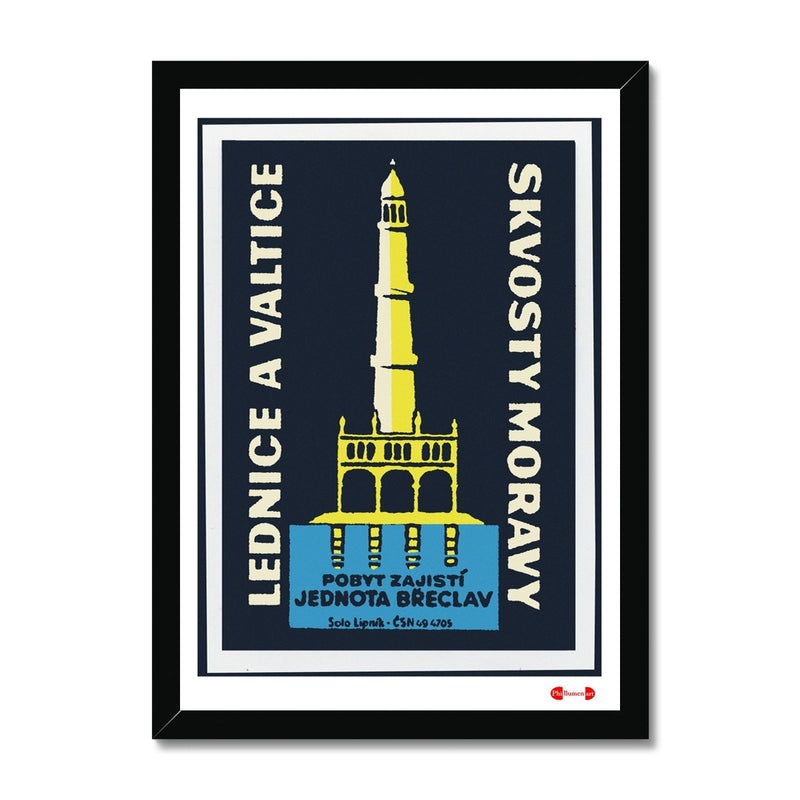 Lednice Minaret - Fine art print - Matchbox art print - Retro art print - Vintage art print - Wall art print