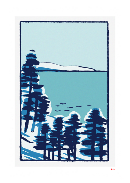 Conifers - Fine art print - Matchbox wall art print - Retro wall art print - Vintage wall art print - Wall art print