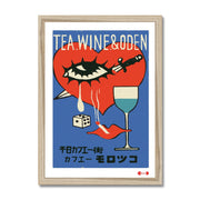 Tea, Wine & Oden - Fine art print - Matchbox art print - Retro art print - Vintage art print - Wall art print