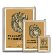 There Is Strength In Health - Fine art print - Matchbox art print - Retro art print - Vintage art print - Wall art print