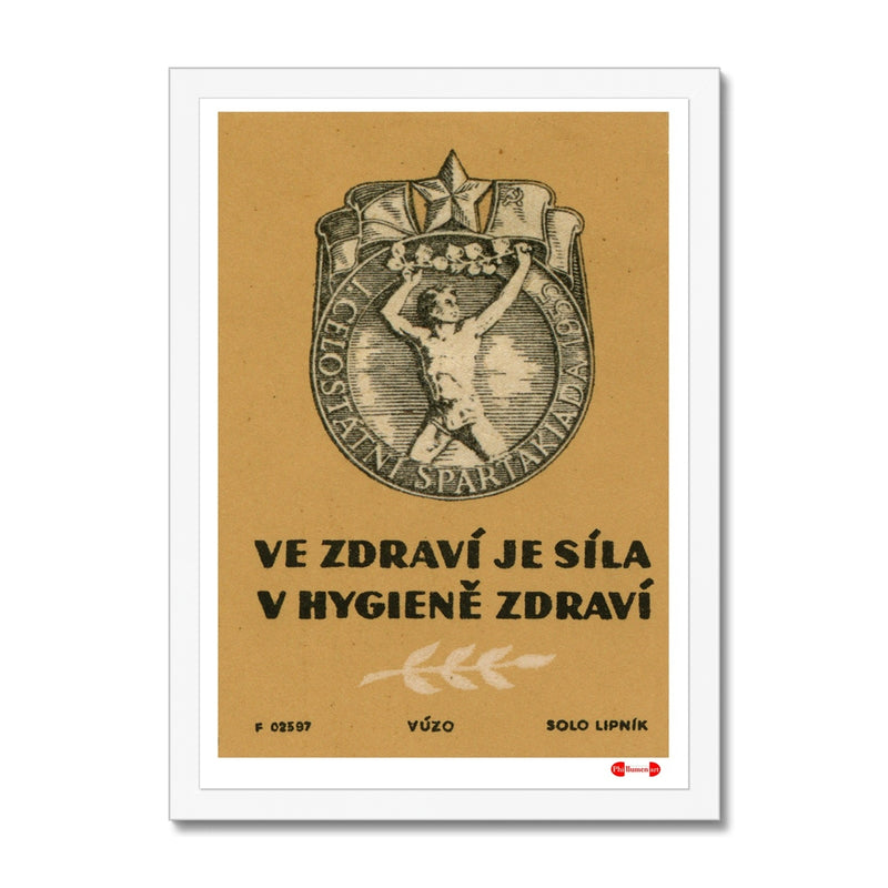 There Is Strength In Health - Fine art print - Matchbox art print - Retro art print - Vintage art print - Wall art print