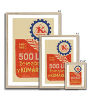 500 years of Iron Works In Komarov - Fine art print - Matchbox art print - Retro art print - Vintage art print - Wall art print