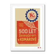 500 years of Iron Works In Komarov - Fine art print - Matchbox art print - Retro art print - Vintage art print - Wall art print