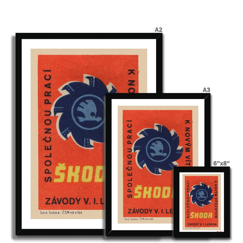 Skoda. Working Together (Red) - Fine art print - Matchbox art print - Retro art print - Vintage art print - Wall art print