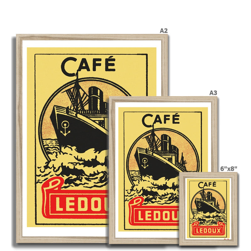 Cafe Ledoux Print - Fine art print - Matchbox art print - Retro art print - Vintage art print - Wall art print