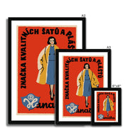 Hanacka - Dresses and Coats (Red) - Fine art print - Matchbox art print - Retro art print - Vintage art print - Wall art print