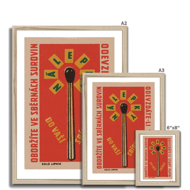 The Collection Of Raw Materials. Hand In Your Old Papers - Fine art print - Matchbox wall art print - Retro wall art print - Vintage wall art print - Wall art print
