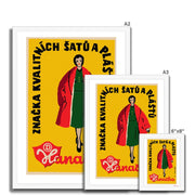 Hanacka Dresses and Coats.Yellow - Fine art print - Matchbox art print - Retro art print - Vintage art print - Wall art print