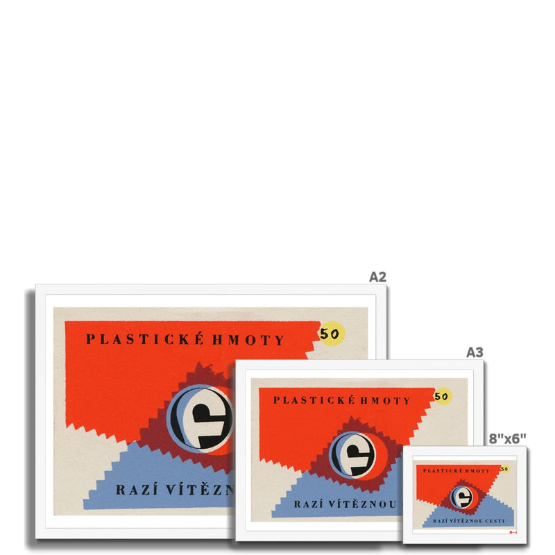 Plastic Materials. A Winning Path - Fine art print - Matchbox art print - Retro art print - Vintage art print - Wall art print