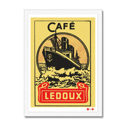 Cafe Ledoux Print - Fine art print - Matchbox art print - Retro art print - Vintage art print - Wall art print