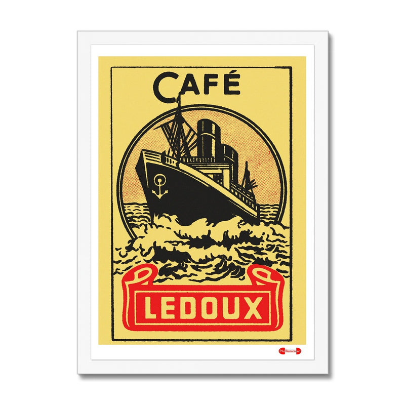 Cafe Ledoux Print - Fine art print - Matchbox art print - Retro art print - Vintage art print - Wall art print