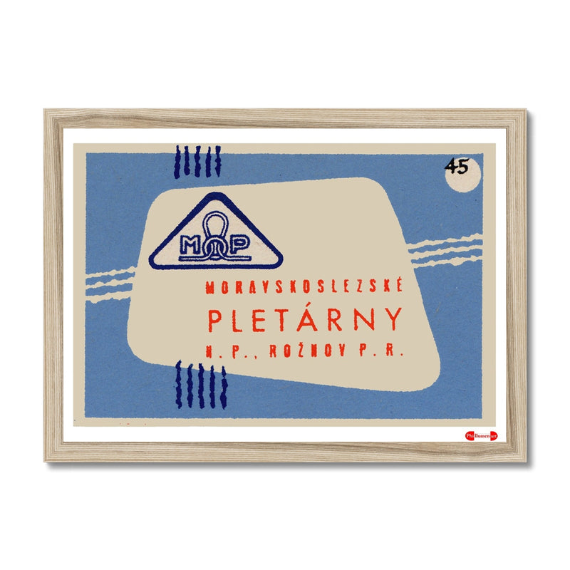 Moravian Silesia Knitting Works - Fine art print - Matchbox art print - Retro art print - Vintage art print - Wall art print