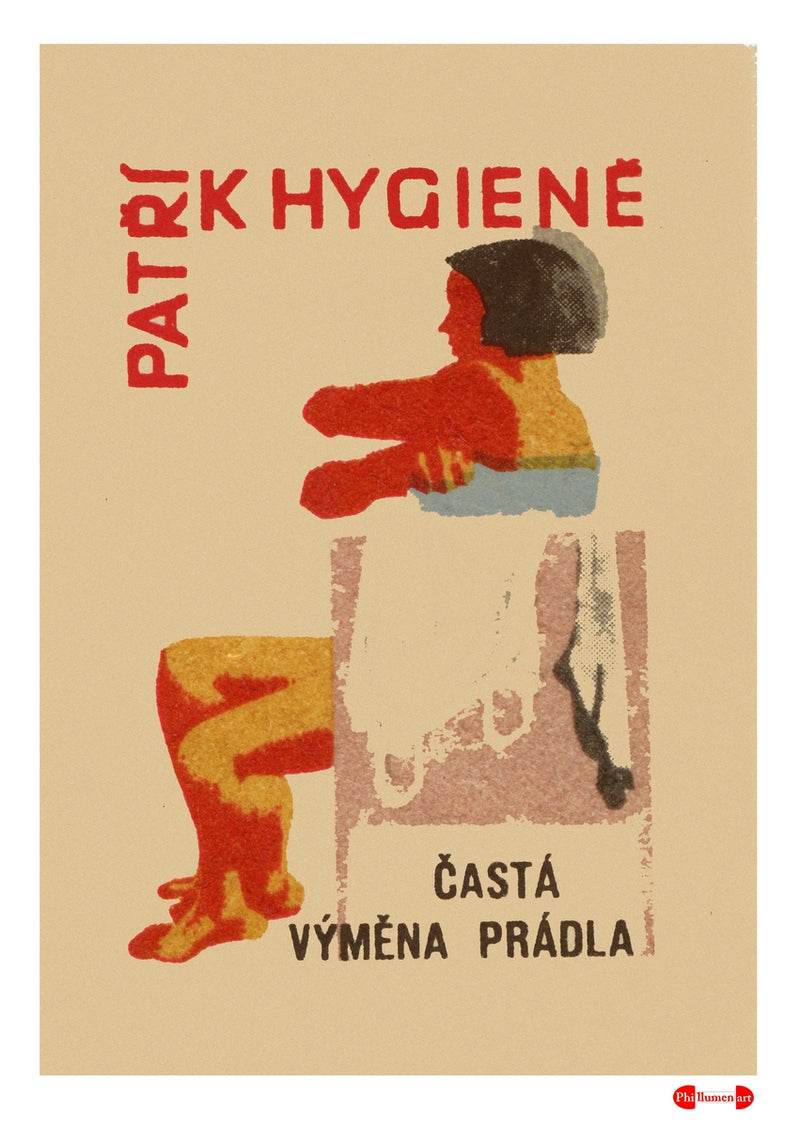 Hygiene Belongs- Clean Hair - Fine art print - Matchbox art print - Retro art print - Vintage art print - Wall art print