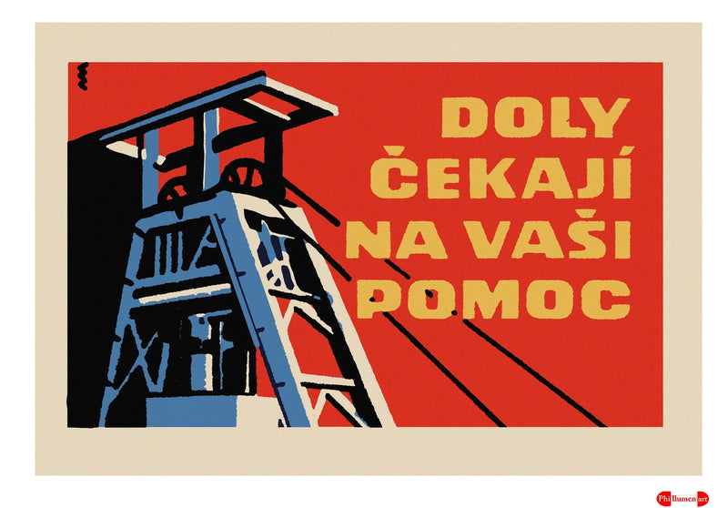 Coal Mining Number 3 - Fine art print - Matchbox art print - Retro art print - Vintage art print - Wall art print