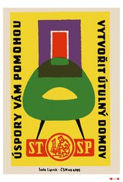 A Cosy Home - Fine art print - Matchbox art print - Retro art print - Vintage art print - Wall art print