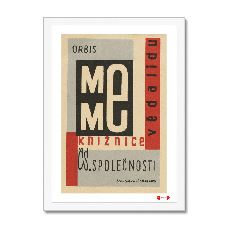 Orbis Library MME Folk. Science. People. 1909-1959 - Fine art print - Matchbox art print - Retro art print - Vintage art print - Wall art print