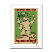 Work for Yourself. - Fine art print - Matchbox art print - Retro art print - Vintage art print - Wall art print