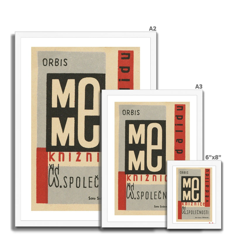 Orbis Library MME Folk. Science. People. 1909-1959 - Fine art print - Matchbox art print - Retro art print - Vintage art print - Wall art print