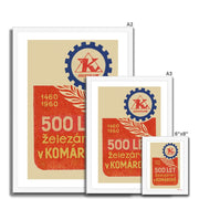 500 years of Iron Works In Komarov - Fine art print - Matchbox art print - Retro art print - Vintage art print - Wall art print