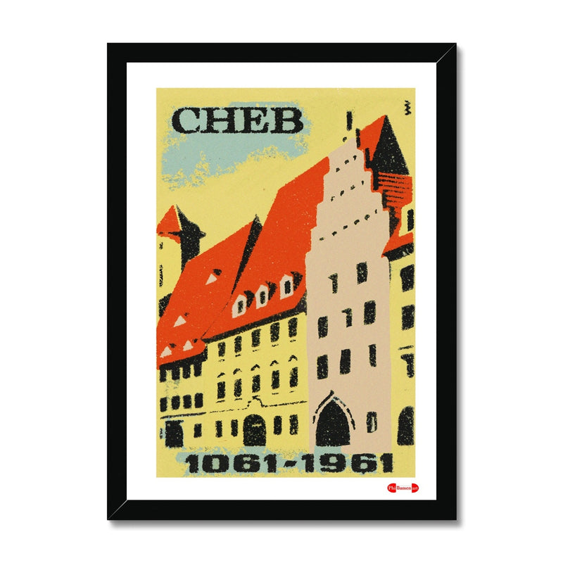 Cheb. 1061 - 1961 - Fine art print - Matchbox art print - Retro art print - Vintage art print - Wall art print