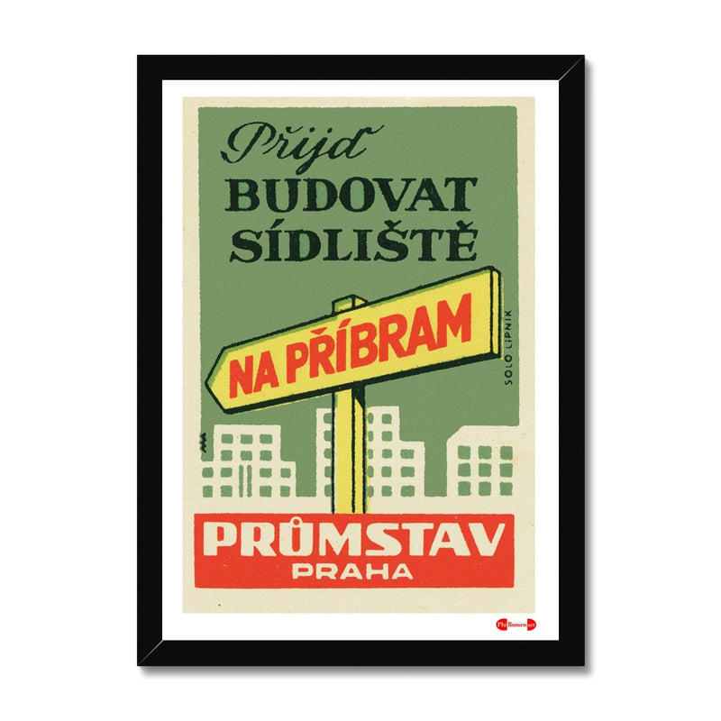 Build A New Settlement: PROMSTAV Prague - Fine art print - Matchbox art print - Retro art print - Vintage art print - Wall art print