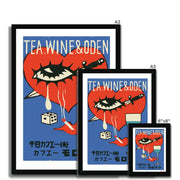 Tea, Wine & Oden - Fine art print - Matchbox art print - Retro art print - Vintage art print - Wall art print