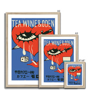 Tea, Wine & Oden - Fine art print - Matchbox art print - Retro art print - Vintage art print - Wall art print