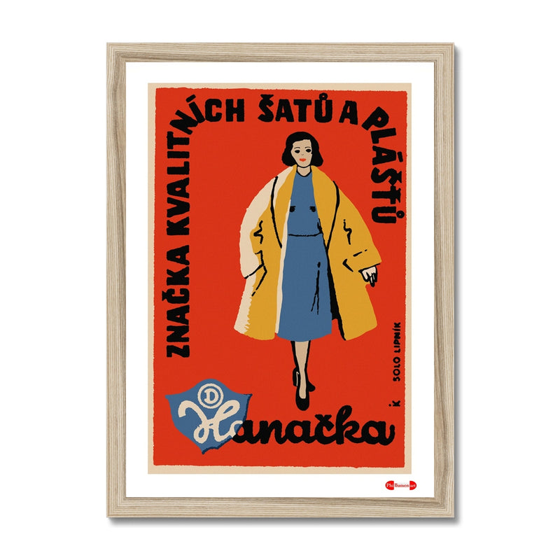 Hanacka - Dresses and Coats (Red) - Fine art print - Matchbox art print - Retro art print - Vintage art print - Wall art print