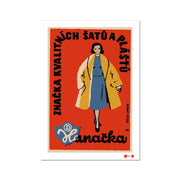 Hanacka - Dresses and Coats (Red) - Fine art print - Matchbox art print - Retro art print - Vintage art print - Wall art print