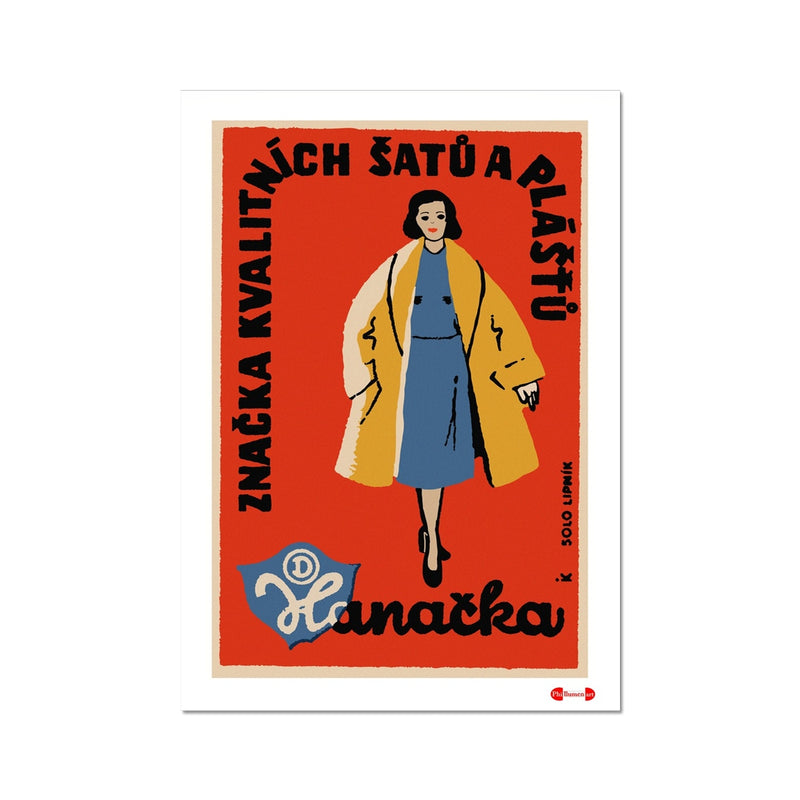 Hanacka - Dresses and Coats (Red) - Fine art print - Matchbox art print - Retro art print - Vintage art print - Wall art print