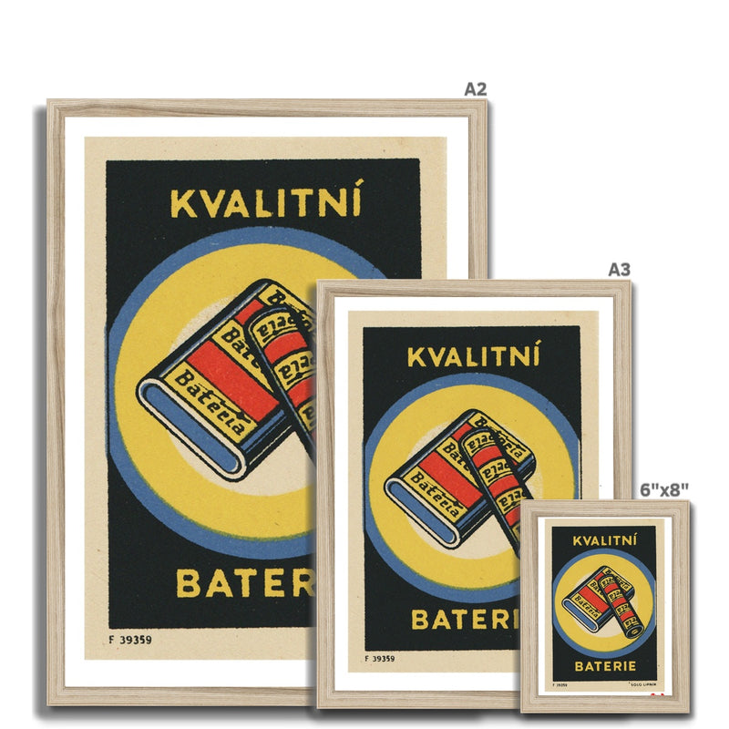 Good Quality Batteries - Fine art print - Matchbox art print - Retro art print - Vintage art print - Wall art print