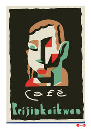 Cafe Prijinkaikwaa - Fine art print - Matchbox art print - Retro art print - Vintage art print - Wall art print